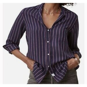 GRAYSON by Frank & Eileen THE HERO Button Up Shirt Stripe, Size Large